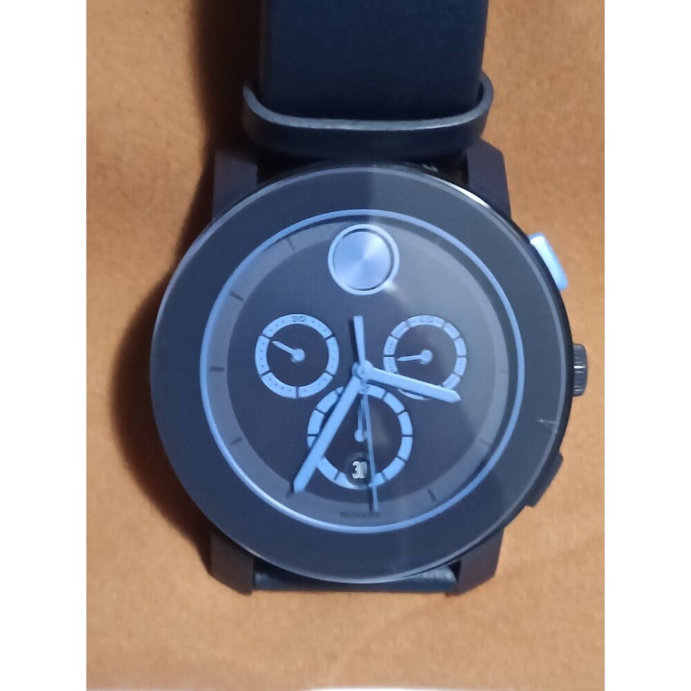 Movado Bold Blue/Blue Watch with Chronograph Swiss Made Blue Strap